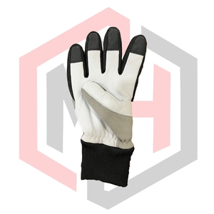 Gants de travail de sécurité industriels en cuir pour mécaniciens, résistants à la chaleur, anti-vibrations, respirants, antidérapants, sans silicone, couleurs mélangées, coupe - Product Image 2