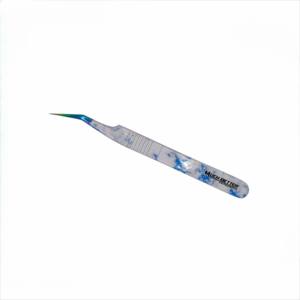 Pinzas de extensión de pestañas de acero inoxidable japonesas de nuevo estilo con diseño pintado al por mayor pinzas de pestañas profesionales puntiagudas - Product Image 3