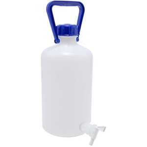 ขวดดูดสาร 5000 มล. HDPE ขวดทรงกระบอกสำหรับห้องปฏิบัติการ พร้อมก๊อกน้ำ โอริง ป้องกันการรั่วซึม ทนทาน พร้อมหูหิ้วแบบสวิง - Product Image 1