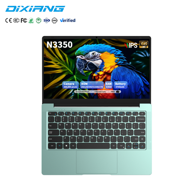 Wholesale Price Support DIXIANG 14'' Intel Celeron N3350 Student Notebook Business 6GB Win 11 and SSD for Training Institutions