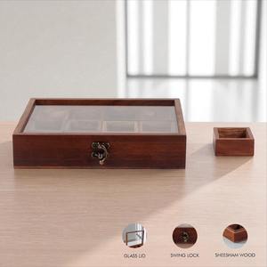 Caja de Almacenamiento de Especias de Madera Ecológica para Hierbas, Masala y Condimentos - Product Image 1