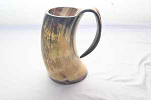 Chope Viking personnalisée en forme de corne à boire, tasse en verre de buffle en agate naturelle, artisanat, technique polie, artisanat animalier - Product Image 4