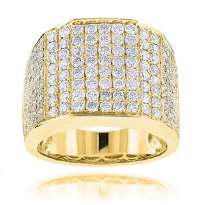 Anillo de Boda Personalizado Estilo Hip Hop con Moissanita VVS en Plata S925 Chapada en Rodio para Hombre - Product Image 2