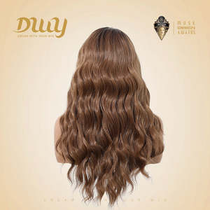 Kamala-DWY 22 Inches Mid-Length Lace Front Glueless Synthetic <b>Wig</b> High Temperature Fiber Side Part <b>Afro</b> Bangs Small High - Product Image 3