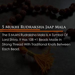 NOVAMART Fine Original 5 Mukhi Rudraksha Mala 108 Beads Orange Japa & Meditation Jaap Religious <b>Beaded</b> <b>Bracelets</b> with Tassel Sha - Product Image 6