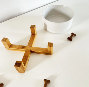 ชามอาหารสัตว์เลี้ยงทำจากไม้ที่ทนทานพร้อมฐานกันลื่นที่มั่นคง-เหมาะสำหรับลูกสุนัขและสัตว์ขนาดเล็ก - Product Image 5