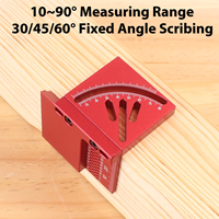 Alat Tata Letak 3D dari Paduan Aluminium, Penggaris Sudut yang Dapat Disesuaikan, Alat Penanda Posisi untuk Pertukangan Kayu, Penggaris Sudut Multi-Angle, Alat Pertukangan Kayu