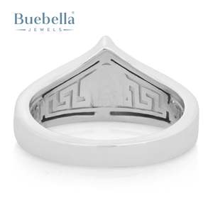 Original 925 Sterling <b>Silver</b> 14K Gold Plated Trillion-Cut Ring for Men for <b>Wedding</b> and Party - Product Image 5