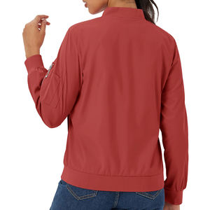 Activewear Bomber Jacket coupe-vent chaud pour l'hiver respirant manches longues coupe décontractée Bomber Jacket pour femmes - Product Image 2