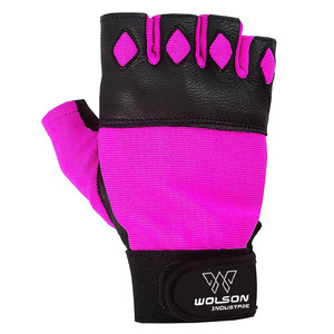 Guantes de gimnasio de medio dedo personalizados unisex, equipo de entrenamiento de fitness transpirable de cuero de alta calidad para entrenamiento de levantamiento de pesas de goma - Product Image 5