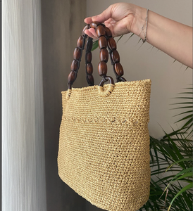 Bolso de yute bohemio hecho a mano con conchas y flores para la playa Bolsos bonitos para la playa Bolsos de playa de verano Directo del proveedor indio - Product Image 3