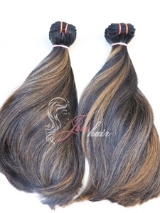 Extensions de cheveux humains couleur piano, perruque Lace Front Wig, qualité supérieure, cheveux bruts vietnamiens - Product Image 5