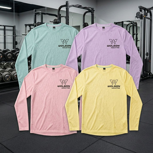 Camiseta Deportiva de Manga Larga para Hombre, Informal, de Verano, Transpirable, de Secado Rápido, Compresión Atlética, para Fitness, Running, Entrenamiento con Pesas - Product Image 2