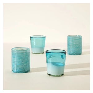 Vasos Aqua Swirl Artesanales de Buena Calidad al por Mayor, Cristalería Colorida Hecha a Mano con Diseño Remolino - Product Image 5