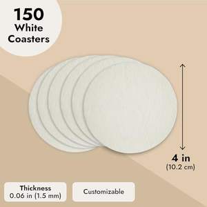 Custom Printed Eco-Friendly Paper Drink <b>Coasters</b> Round Kraft Beverage <b>Coaster</b> Biodegradable <b>Table</b> <b>Coaster</b> Restaurant Branding - Product Image 4