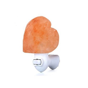 Mini lámpara de pared de sal de roca en forma de corazón, rosa claro, de alta calidad, personalizable, para empresas de Rock-Sian - Product Image 2