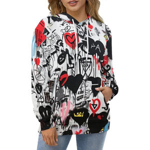 Sublimación Sudadera con capucha Streetwear Hombres Mujeres Sudadera con capucha de impresión digital de gran tamaño Street Hip-Hop Pullover - Product Image 3