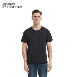 เสื้อยืดสีดำป้องกันการแทงป้องกันสำหรับผู้ชายเสื้อยืดป้องกันการแทงแบบกำหนดเอง - Product Image 4