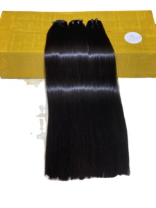 Extensions de cheveux vierges brésiliennes Remy lisses, cuticules alignées pour extensions de cheveux - Product Image 3