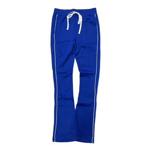 Pantalones de chándal con botones laterales para hombre, pantalones lavados de algodón y forro polar con diseño personalizado de calidad superior - Product Image 2
