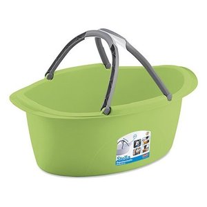 Star plastic <b>basket</b> with handles (60x40x25cm) Assorted PR181A - Product Image 2