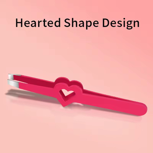 Pinzas de precisión para cejas con etiqueta privada Punta inclinada de acero inoxidable con diseño de mango ergonómico - Product Image 6