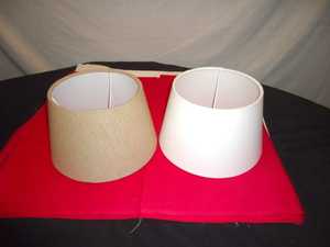 Modern Coolie Shape Lampshade for Indoor Use Handmade White Linen Fabric Bedside Table Lamp <b>Cover</b> - Product Image 3