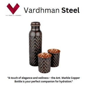 Termo de Cobre Confiable de 1 Litro, 330 ml, GM Ant. Vaso de Acero Inoxidable Sostenible con Acabado de Mármol, con Funcionalidad y Belleza Perfectas - Product Image 2