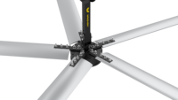 Ventilateur de plafond HVLS de 2.4/3/3 m pour moteur PMSM de circulation d'air commercial adapté aux gymnases de restaurants et aux grands espaces 8/10/12ft