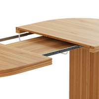 Table à manger extensible en noyer naturel avec plateau amovible pour salle à manger, cuisine, salon