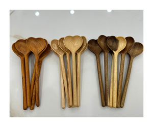 Cocina de madera amor en forma de corazón cuchara de bambú herramientas utensilios de cocina cuchara de servir en forma de corazón - Product Image 1