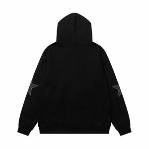 Sweats à capuche décontractés de style streetwear brodés, fermeture éclair, style à capuche unisexe - Product Image 2