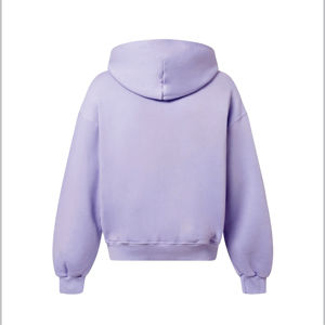 Sweat à capuche unisexe épais et oversize avec fermeture éclair, logo graphique personnalisé brodé, style streetwear, en molleton, effet délavé, hiver, couleur unie, personnalisable - Product Image 1