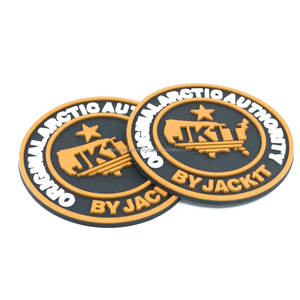 Patchs en caoutchouc PVC souple de haute qualité Logo imprimé personnalisé Badges en caoutchouc Accessoires de mode Badges en caoutchouc Pvc tissu sergé - Product Image 3