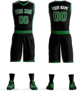 Uniformes de basket-ball pour adultes, de conception OEM de nouveau style pour hommes, grande taille, vêtements de basket-ball à séchage rapide sublimés - Product Image 1