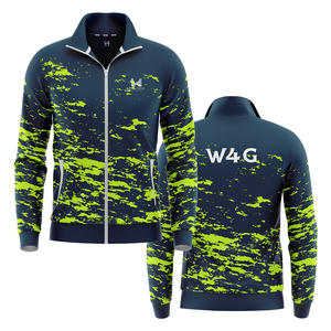 แจ็กเก็ตคอตั้งสำหรับผู้ชายผ้าโพลีเอสเตอร์100% งานตามสั่งปักแนวไฮสตรีทสไตล์ทางการมีซิปหน้าแบบหลวมสำหรับฤดูใบไม้ผลิ - Product Image 4