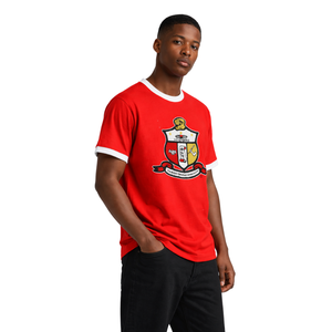 Camisa Premium Kappa Alpha Psi con Escudo de Chenilla Rojo, Talla Exacta, Algodón Premium, Bordado, Ropa de Fraternidad Griega - Product Image 3