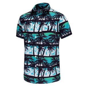 Nouvelle arrivée de chemises hawaïennes pour hommes sur mesure OEM meilleure vente dernière conception haute visibilité chemises hawaïennes d'été pour hommes - Product Image 2