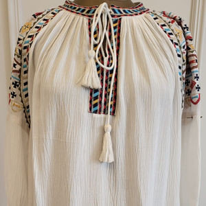 เสื้อลำลองปักสไตล์วินเทจสำหรับผู้หญิงและเด็กผู้หญิงเสื้อลูกไม้ตกแต่ง - Product Image 1