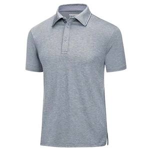 Nouvelle mode d'été Broderie de logo personnalisé à manches courtes Golf pour hommes pour polos Toile solide Personnalisable Blanc pour hommes pour - Product Image 1