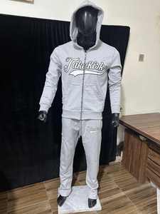 Conjunto de Sudadera con Cremallera y Pantalones Acampanados de Alta Calidad para Hombre, con Logotipo Bordado, Chándal Unisex de Peso Pesado para Mujer - Product Image 2