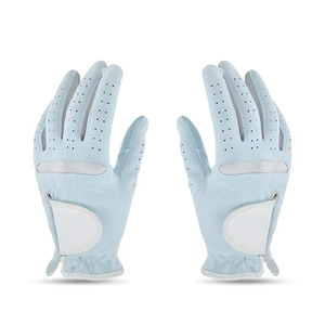 Logo personnalisé de haute qualité lavable doux respirant plusieurs couleurs en cuir de mouton main gauche gants de golf poignet réglable - Product Image 3