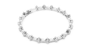 14K Yellow <b>Gold</b> Round Lab-Grown Diamond Party Wear <b>Bracelet</b> for Women Luxury Certified Bridal Anniversary Gift Elegan - Product Image 3