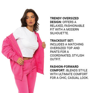 Venta al por mayor de chándal de gran tamaño de moda Conjunto para las mujeres, la moda-Forward Comfort para el uso diario de las mujeres chándales - Product Image 5