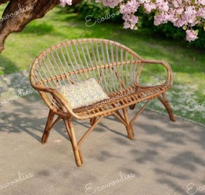 Sofá curvo moderno de aspecto hermoso personalizado, sofá de bambú de 2 plazas ecológico de lujo para terraza y jardín - Product Image 3