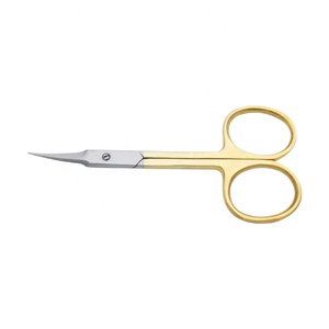 Ciseaux de manucure à tête incurvée à pointe fine outil de maquillage des sourcils et des cils - Product Image 3