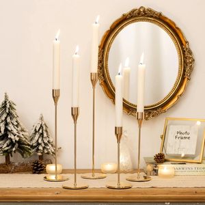 <b>Gold</b> <b>Candlestick</b> <b>Holders</b> for Taper Candle Set of 5 Tall Metal Candle Stick <b>Holder</b> Bundle for Wedding Centerpiece Party Events - Product Image 1