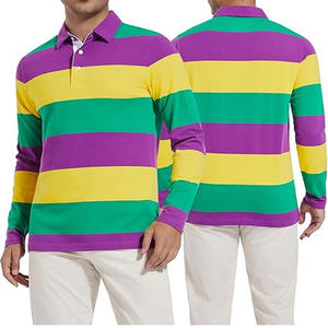 Venta al por mayor de polo de punto acanalado de mezcla de algodón suave y acogedor personalizado informal de manga corta para hombre de alta calidad de lujo por vestido deportivo - Product Image 4