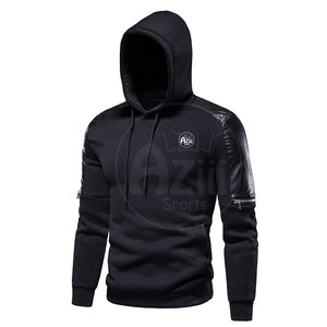 Bajo MOQ invierno con capucha Casual sólido hombres chándal 100% algodón transpirable ligero para venta en línea - Product Image 2
