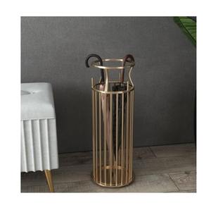 Luxury Metal Umbrella <b>Stand</b> Decorative Cylindrical Tall Holder With Stable Weighted Base For <b>Hallway</b> Living Room - Product Image 2